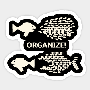 Organize Fish (White) Sticker